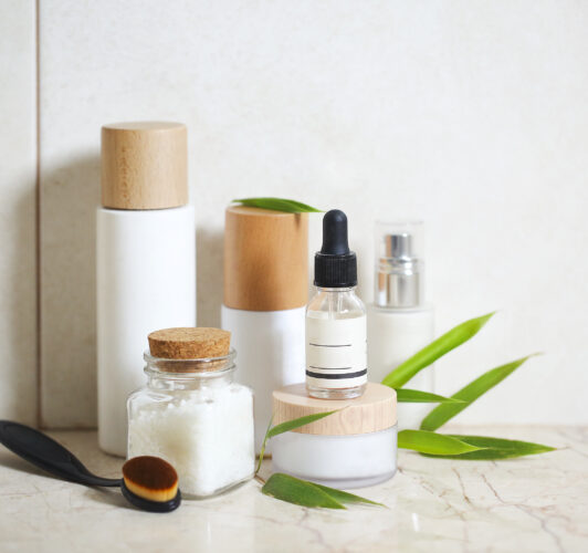 Blank beauty items that can be customized with specific branding.