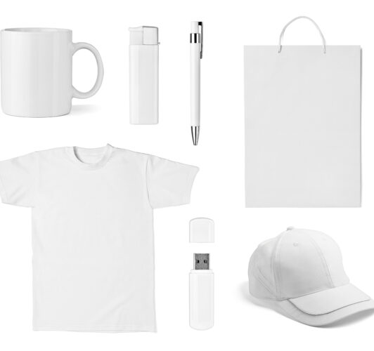 Blank promotional items that can be customized with your companies branding.